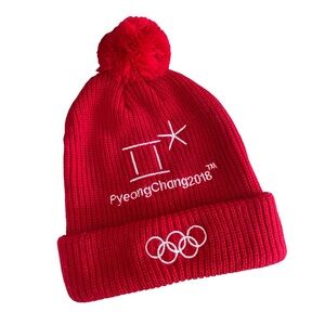 NWT Red Winter Olympics PyeongChang 2018 Knit Hat One Size